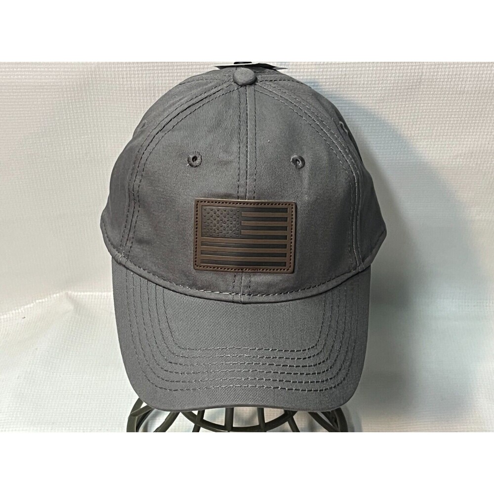 USA Baseball Hat Tactical American Flag Patch Adjustable Gray Cap Military Army